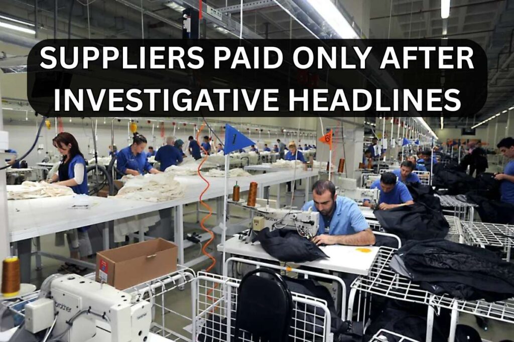 Suppliers Paid Only After Investigative Headlines