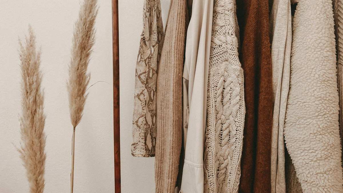 A single top hanging on a minimal clothes rail