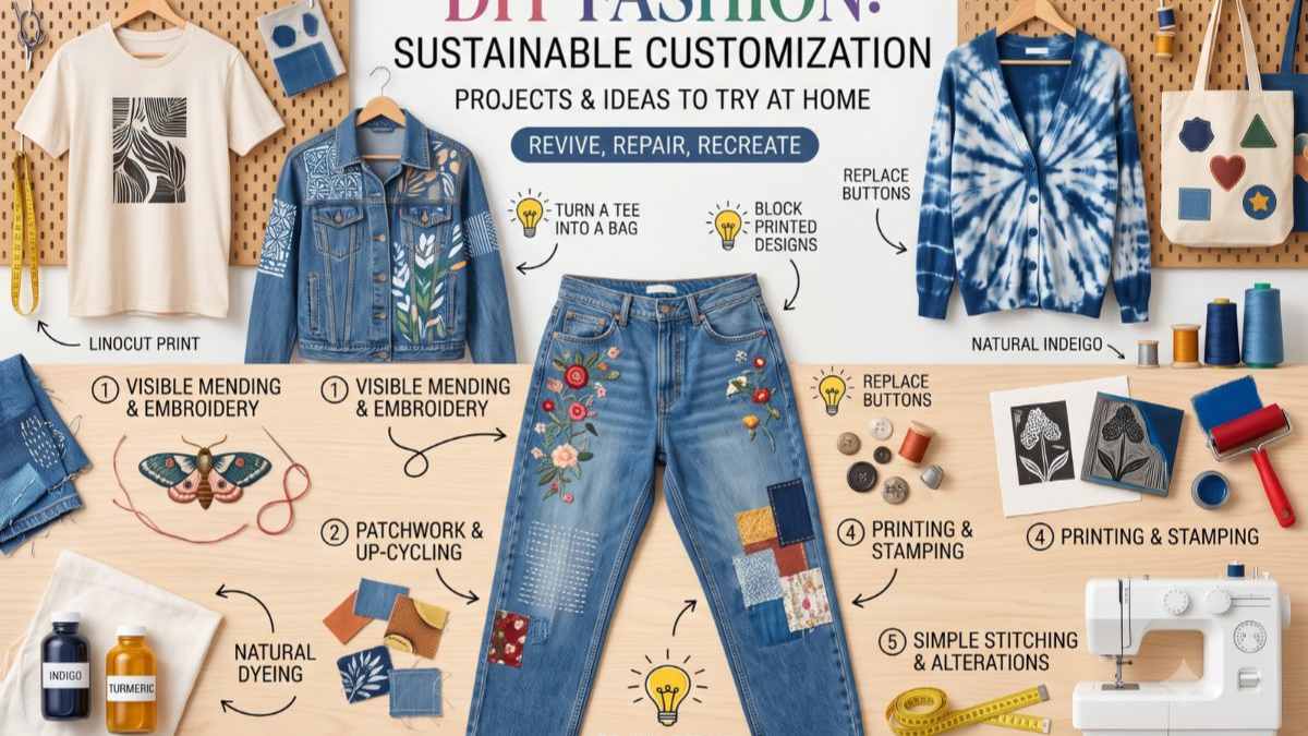 DIY Fashion: Customizing Your Clothes Sustainably, Projects, Ideas To Try At Home